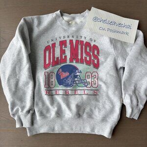 Vintage Ole Miss Rebels NCAA Football Sweatshirt University of Mississippi Shirt